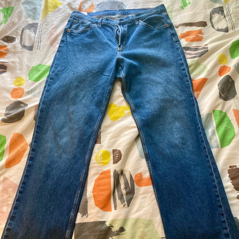Gap Mid Rise ‘90s Loose Jeans with Washwell 32 long Dark Indigo